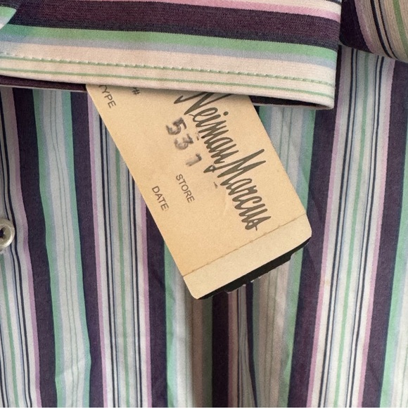 NWT Peter Millar Stripe Men’s Button Down Shirt sz M 100% Cotton - Picture 6 of 6